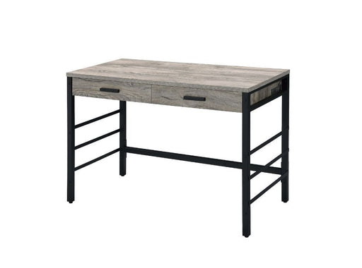 Disho - Desk - Light Weathered Oak & Black Finish Sacramento Furniture Store Furniture store in Sacramento