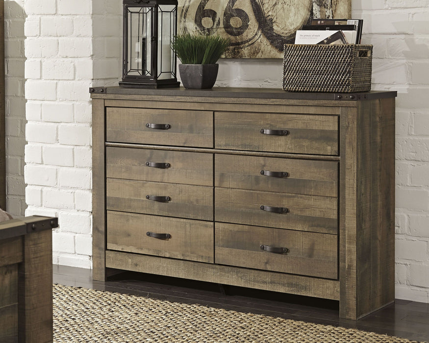 Trinell - Brown Dark - Six Drawer Dresser - 61.34" X 15.98" X 42.99" Sacramento Furniture Store Furniture store in Sacramento