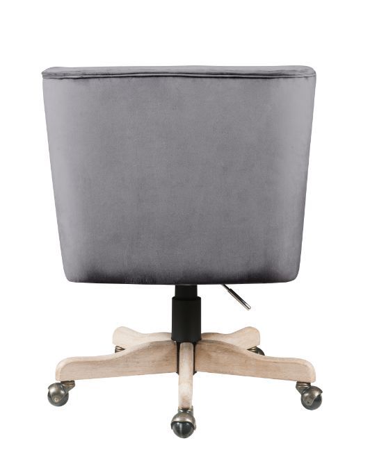 Cliasca - Office Chair - Gray Velvet Sacramento Furniture Store Furniture store in Sacramento