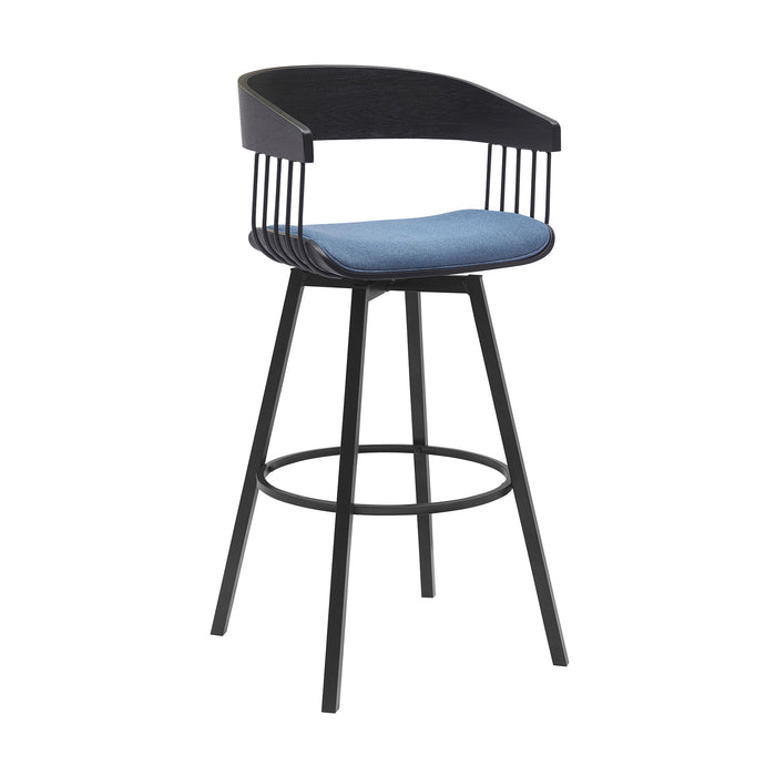 Athena - Swivel Black Metal Stool