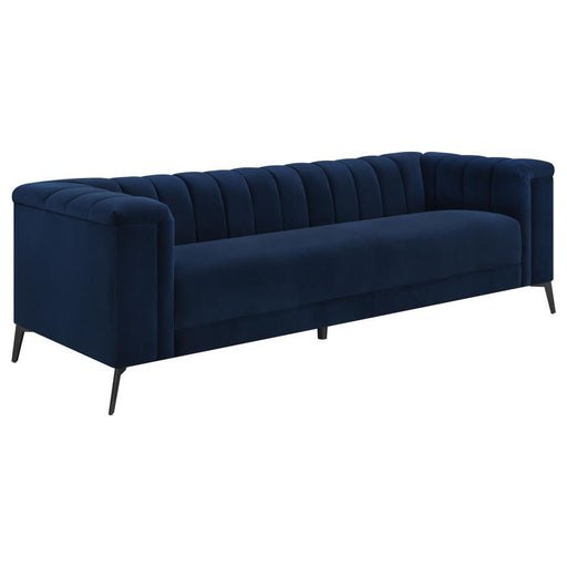 Chalet - Tuxedo Arm Sofa - Blue Sacramento Furniture Store Furniture store in Sacramento