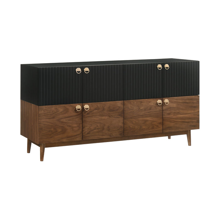 Amigo - Veneer Buffet - Black / Walnut