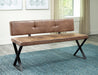 Abbott - Upholstered Dining Bench - Antique Brown And Matte Black Sacramento Furniture Store Furniture store in Sacramento