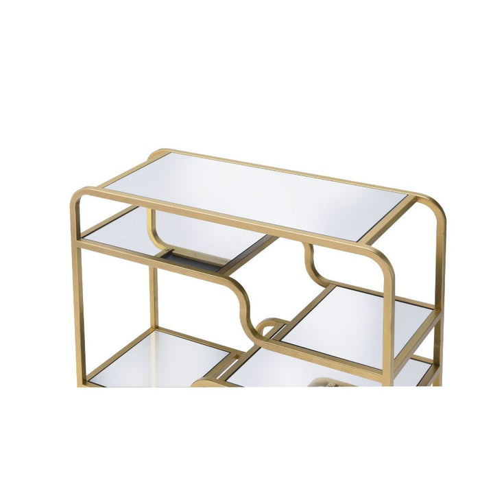 Astrid - Accent Table - Gold & Mirror Sacramento Furniture Store Furniture store in Sacramento