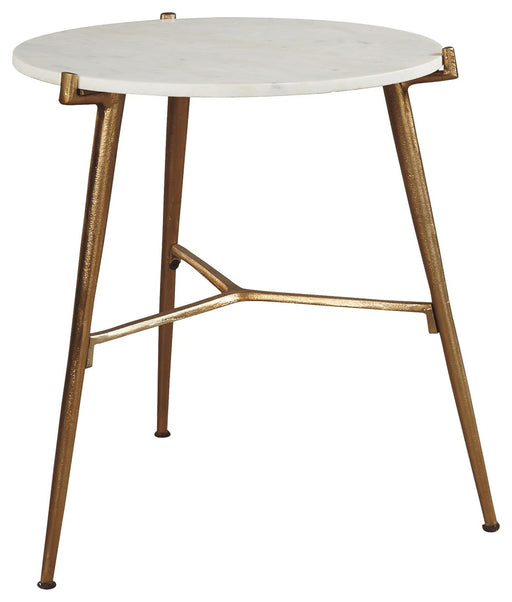 Chadton - White / Gold Finish - Accent Table Sacramento Furniture Store Furniture store in Sacramento
