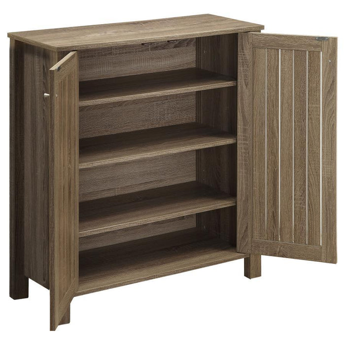 Marisa - 4-Shelf Shoe Cabinet - Dark Taupe Sacramento Furniture Store Furniture store in Sacramento