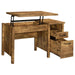 Delwin - Lift Top Office Desk With File Cabinet - Antique Nutmeg Sacramento Furniture Store Furniture store in Sacramento