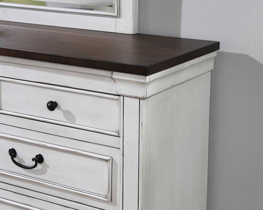 Hillcrest - 9-Drawer Dresser - Dark Rum And White Sacramento Furniture Store Furniture store in Sacramento