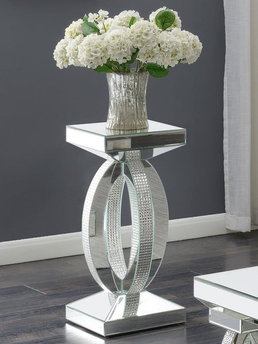 Amalia - Square End Table With Lower Shelf - Clear Mirror Sacramento Furniture Store Furniture store in Sacramento