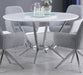 Abby - Round Dining Table With Lazy Susan - White And Chrome Sacramento Furniture Store Furniture store in Sacramento