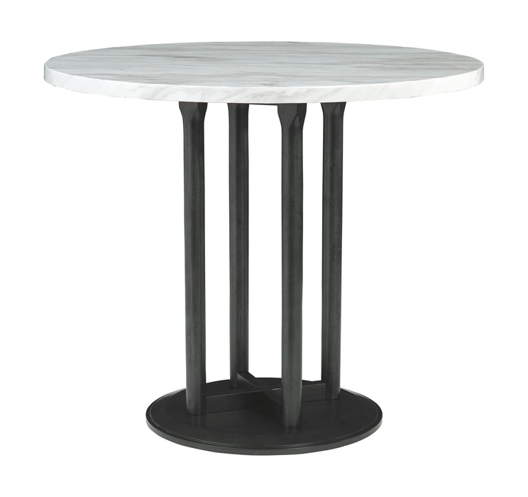 Centiar - Black / Gray - 5 Pc. - Counter Table, 4 Upholstered Barstools Sacramento Furniture Store Furniture store in Sacramento