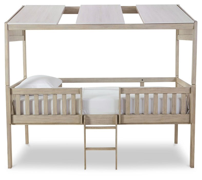 Wrenalyn - White / Brown / Beige - Twin Loft Bed With Roof Panels Sacramento Furniture Store Furniture store in Sacramento