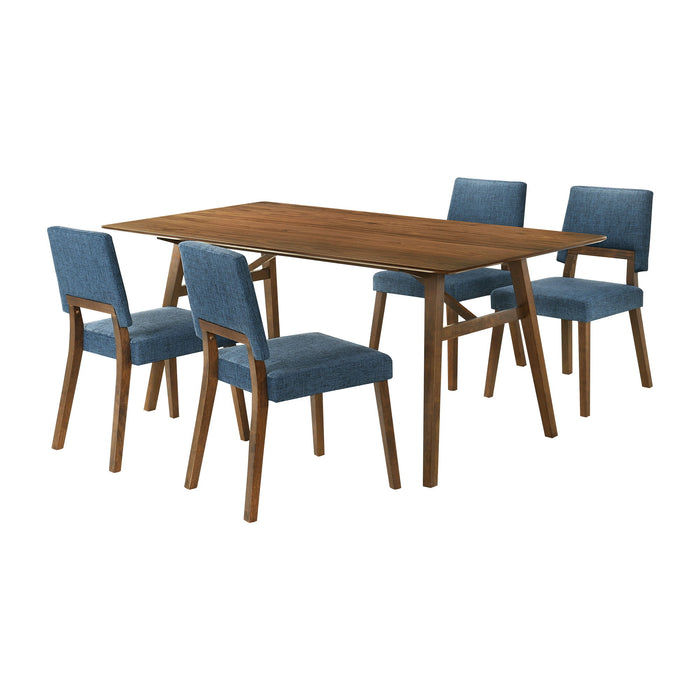 Channell - Walnut Wood Dining Table Set