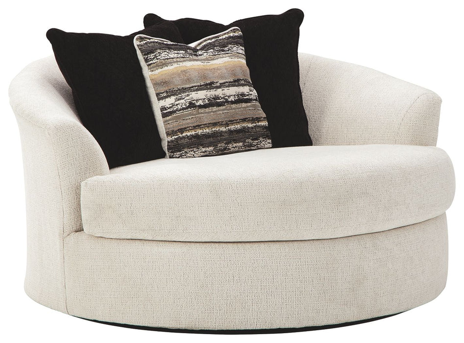 Cambri - Snow - Oversized Round Swivel Chair Sacramento Furniture Store Furniture store in Sacramento