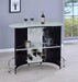 Lacewing - 1-Shelf Bar Unit - Glossy Black And White Sacramento Furniture Store Furniture store in Sacramento