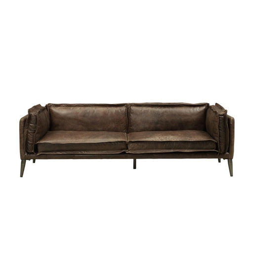 Porchester - Sofa - Distress Chocolate Top Grain Leather Sacramento Furniture Store Furniture store in Sacramento