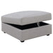 Cambria - Upholstered Square Storage Ottoman - Gray Sacramento Furniture Store Furniture store in Sacramento