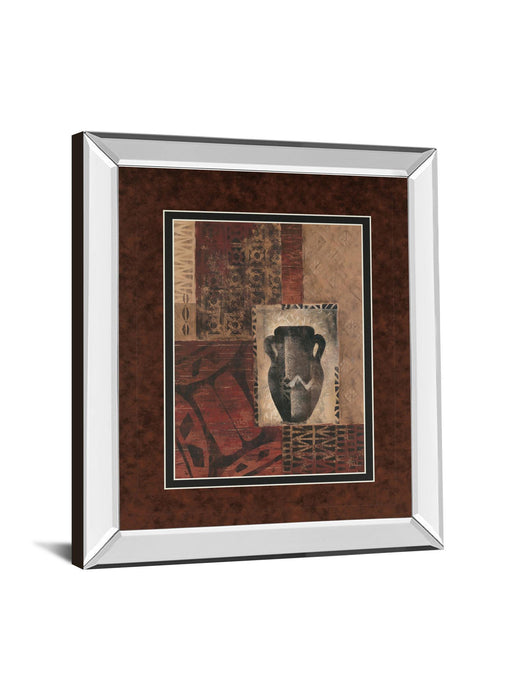 Artifact Revival Il By Maria Donovan - Mirror Framed Print Wall Art - Red