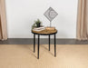 Hayden - Metal Round Side Table - Natural Mango And Black Sacramento Furniture Store Furniture store in Sacramento