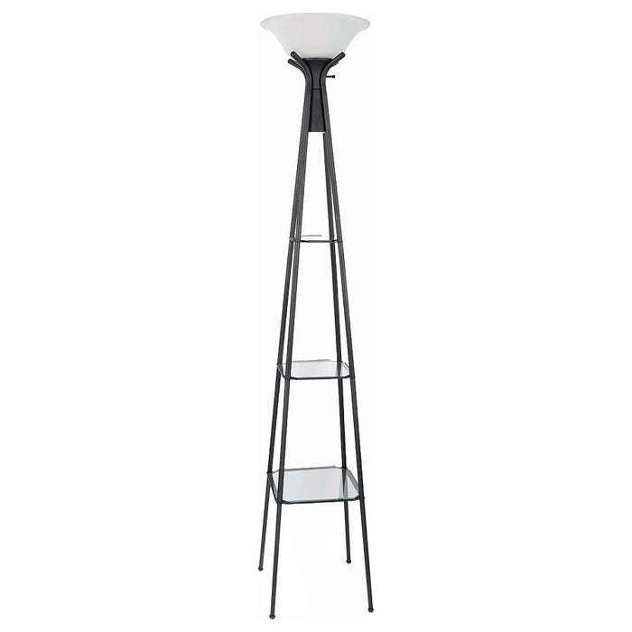 Gianni - Versatile Shelf Tower Floor Lamp - Charcoal Black Sacramento Furniture Store Furniture store in Sacramento