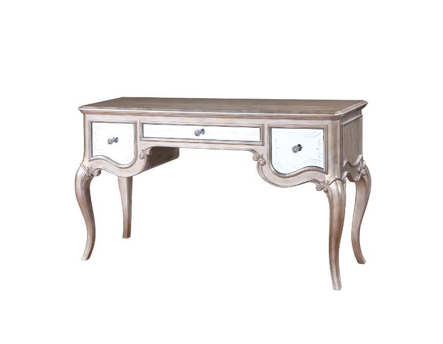 Esteban - Vanity Desk - Mirrored & Antique Champagne Finish Sacramento Furniture Store Furniture store in Sacramento