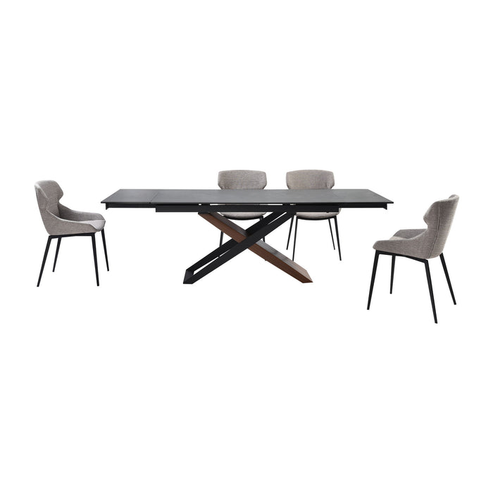 Milena Kenna - 5 Piece Dining Set - Gray