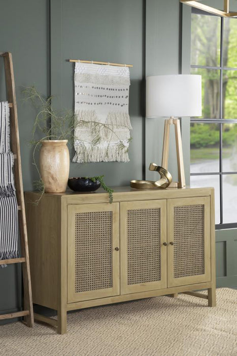 Zamora - Woven Cane Doors Accent Cabinet