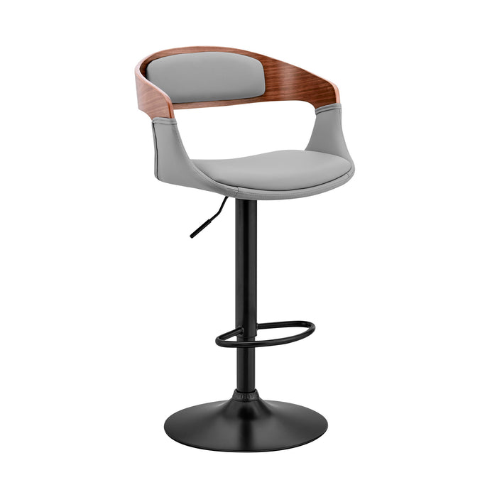 Benson - Adjustable Bar Stool - Walnut Wood