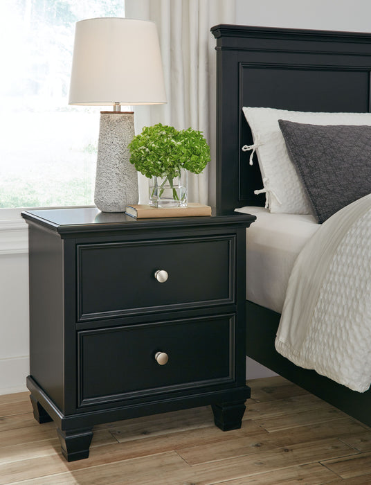 Lanolee - Black - Two Drawer Nightstand Sacramento Furniture Store Furniture store in Sacramento