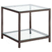 Trini - End Table With Glass Shelf - Black Nickel Sacramento Furniture Store Furniture store in Sacramento