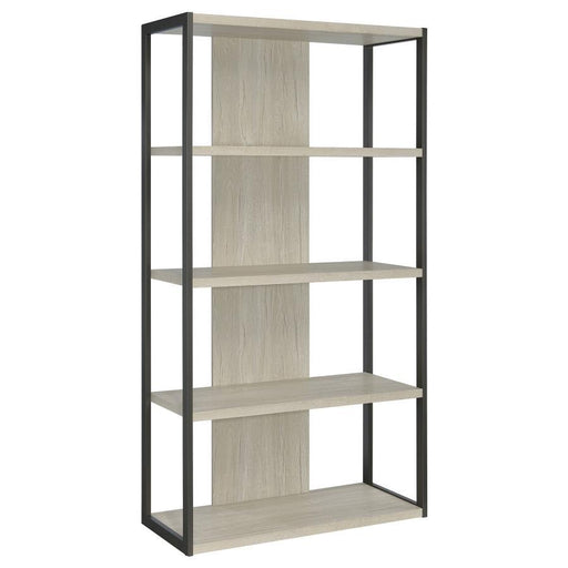 Loomis - 4-Shelf Bookcase - Whitewashed Gray Sacramento Furniture Store Furniture store in Sacramento
