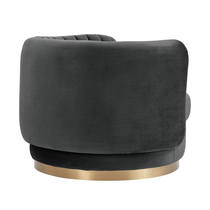 Davy - Velvet Swivel Accent Chair