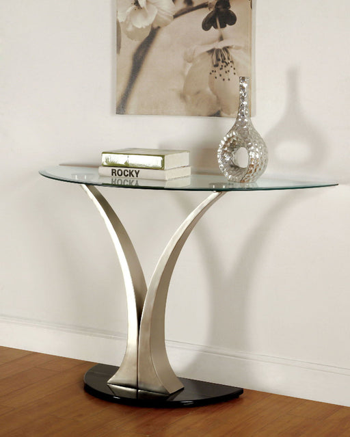 Valo - Sofa Table - Satin Plated / Black Sacramento Furniture Store Furniture store in Sacramento