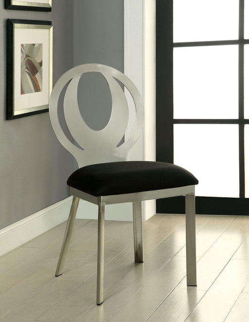 Orla - Side Chair (Set of 2) - Silver / Black Sacramento Furniture Store Furniture store in Sacramento