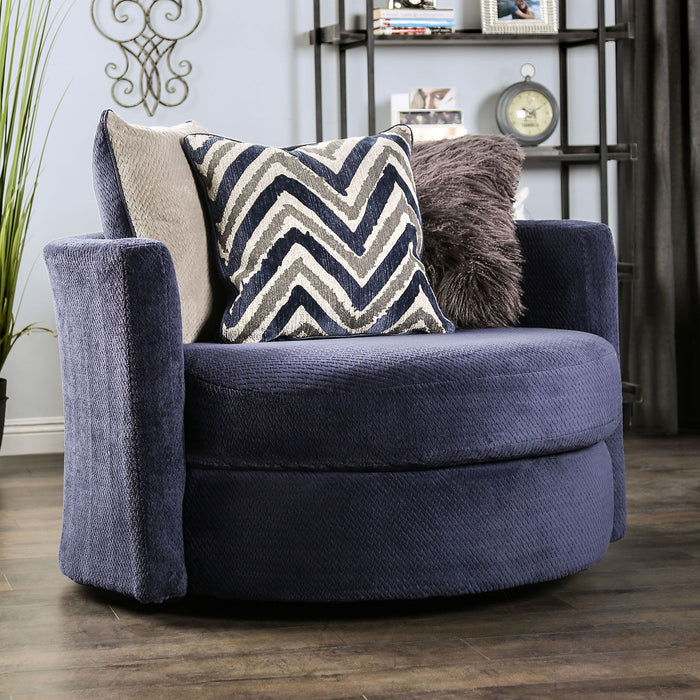 Griswold - Swivel Chair - Navy Sacramento Furniture Store Furniture store in Sacramento