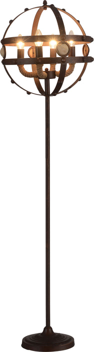 Benie - Floor Lamp - Brown, Dark