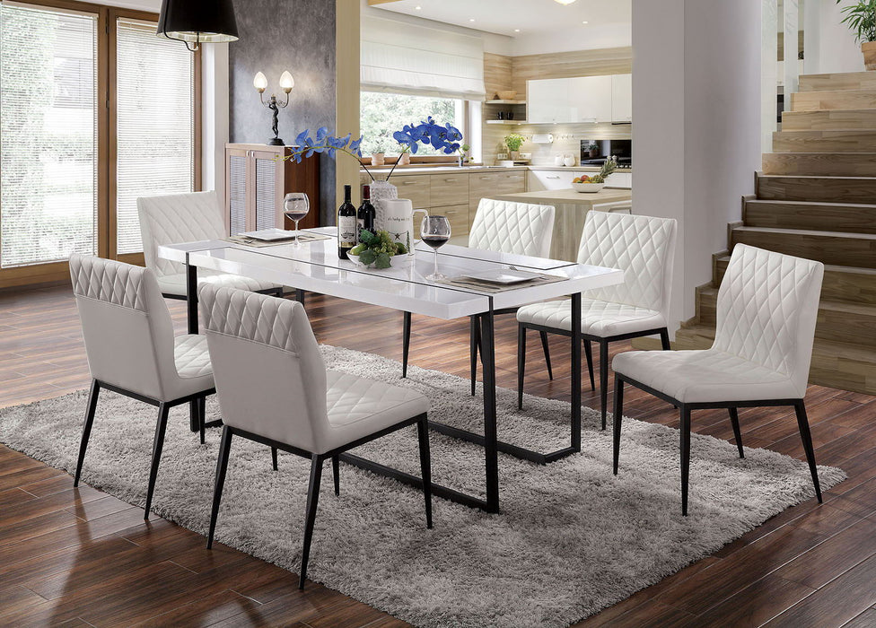 Alisha - Dining Table - White / Black Sacramento Furniture Store Furniture store in Sacramento