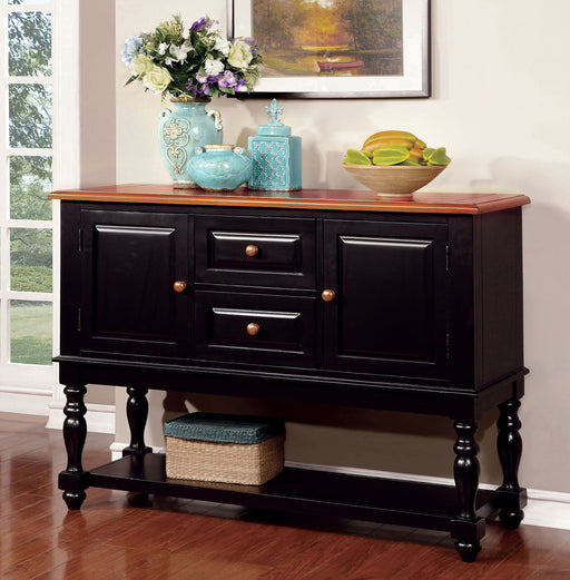 Mayville - Server - Black / Antique Oak Sacramento Furniture Store Furniture store in Sacramento