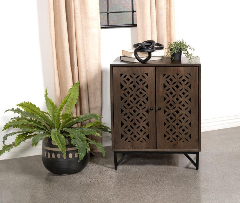 Zaria - 2-Door Wooden Accent Cabinet - Brown Sacramento Furniture Store Furniture store in Sacramento