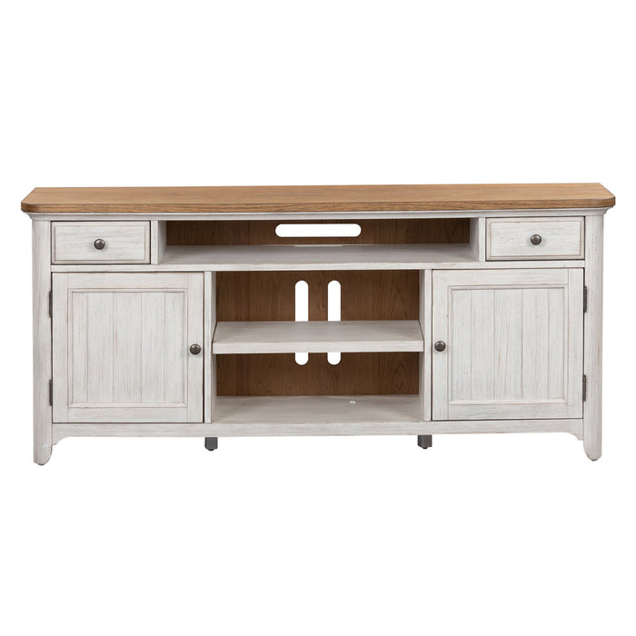 Farmhouse Reimagined - Entertainment TV Stand - White