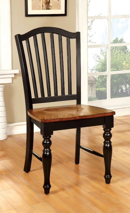 Mayville - Side Chair (Set of 2) - Black / Antique Oak Sacramento Furniture Store Furniture store in Sacramento