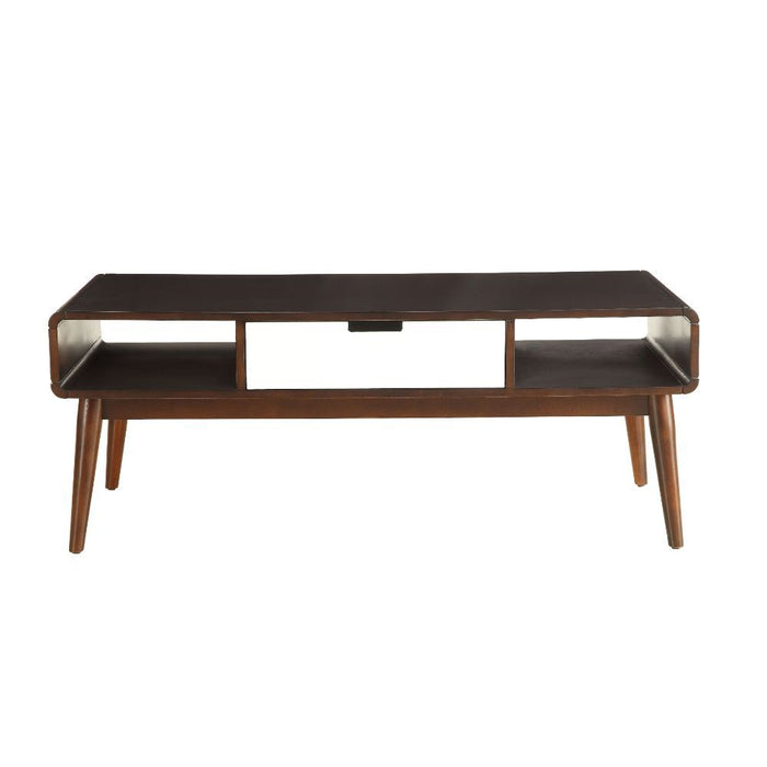 Christa - Coffee Table - Espresso & White