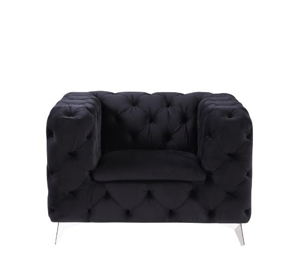 Phifina - Chair - Black Velvet Sacramento Furniture Store Furniture store in Sacramento