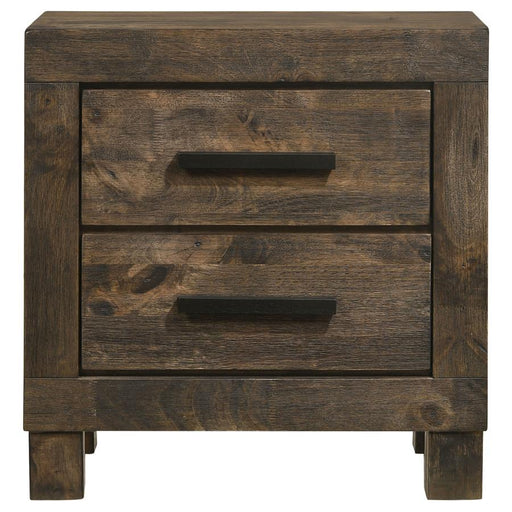 Woodmont - 2-Drawer NightStand - Rustic Golden Brown Sacramento Furniture Store Furniture store in Sacramento