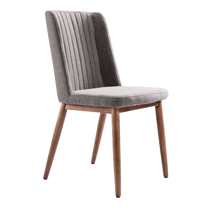 Wade - Mid-Century Dining Chair (Set of 2) - Walnut / Gray