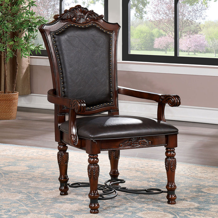 Picardy - Arm Chair (Set of 2) - Brown Cherry / Black Sacramento Furniture Store Furniture store in Sacramento