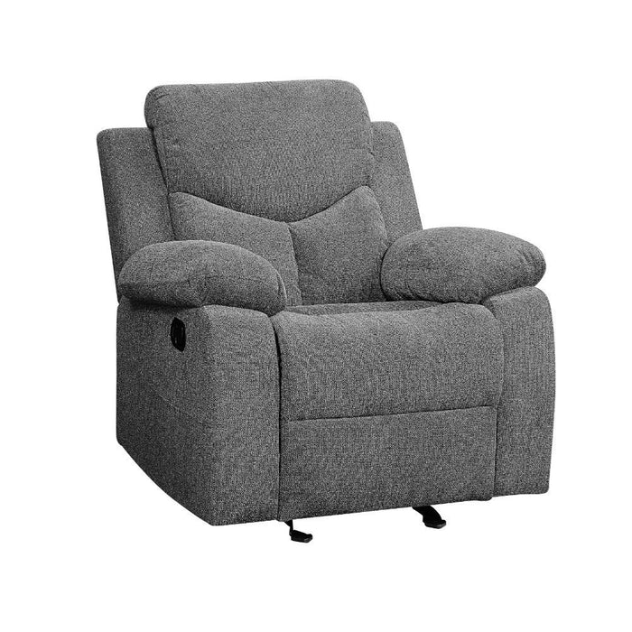 Kalen - Glider Recliner - Gray Chenille Sacramento Furniture Store Furniture store in Sacramento