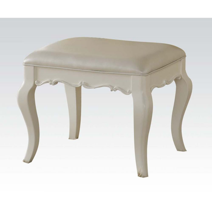 Edalene - Vanity Stool - PU & Pearl White Sacramento Furniture Store Furniture store in Sacramento