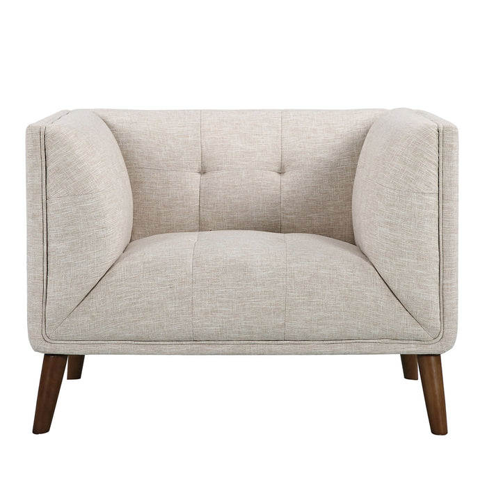 Hudson - Mid-Century Button - Tufted Chair