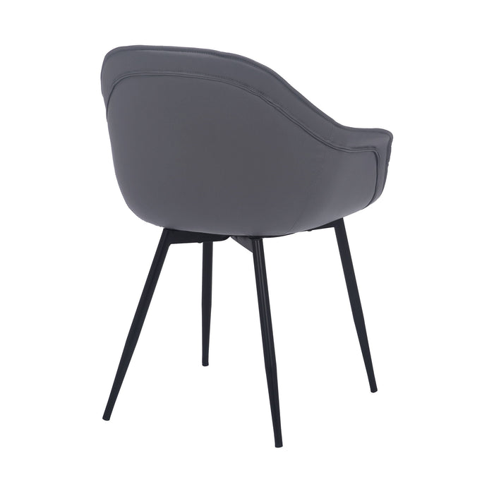 Clover - Dining Room Chair With Metal Legs - Gray / Black